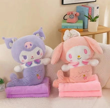 Load image into Gallery viewer, Mermaid Sanrio Plushies with Micro Fiber Blanket
