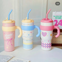 Load image into Gallery viewer, Pastel Big Trendy Insulated Tumbler 1100ml
