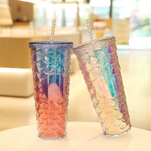 Load image into Gallery viewer, Mermaid Scale Sipper Glass
