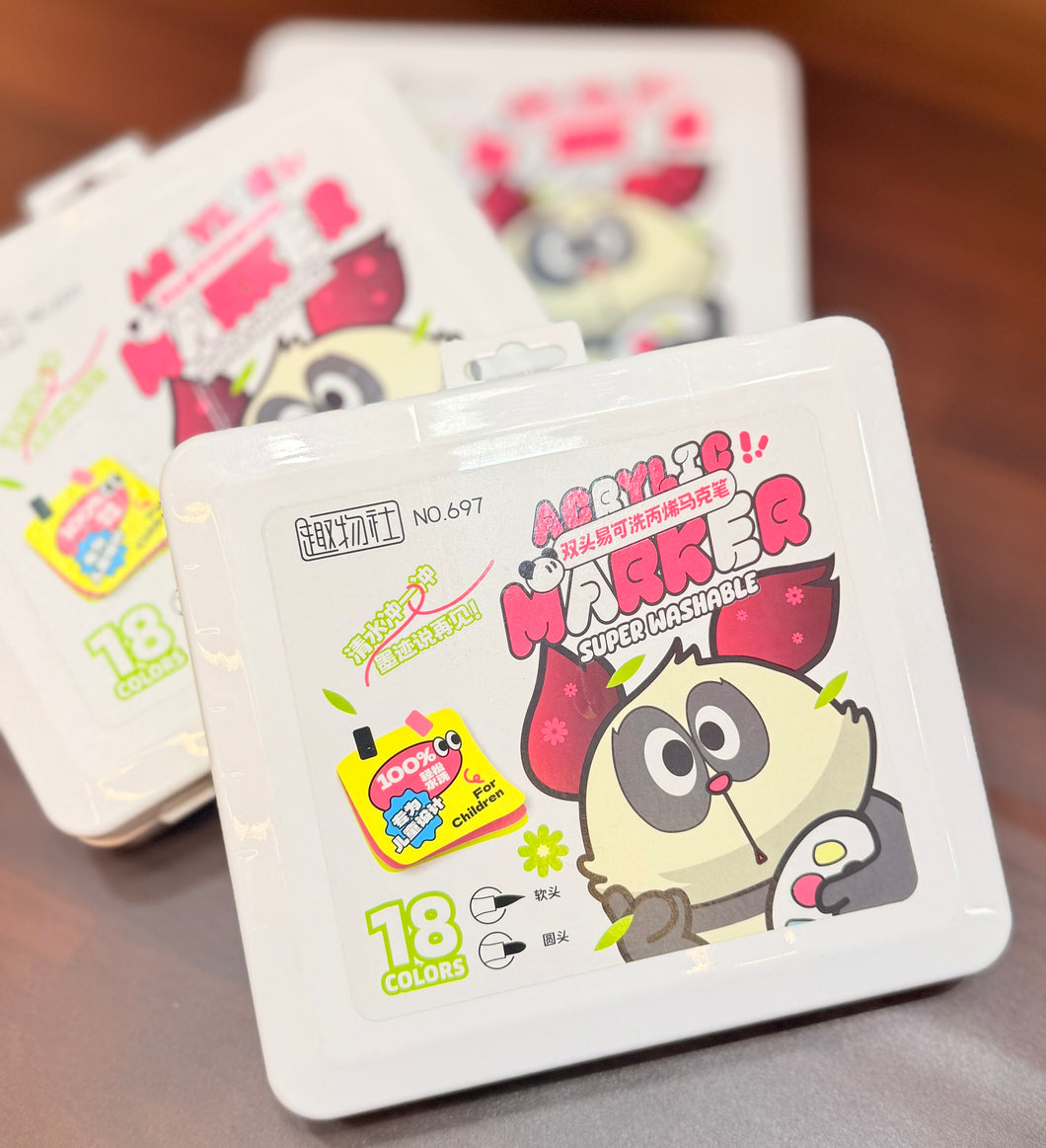Panda Dual Sides Acrylic Marker