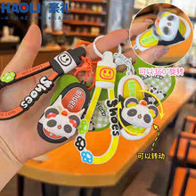 Load image into Gallery viewer, Panda Spinner Slipper Keychain
