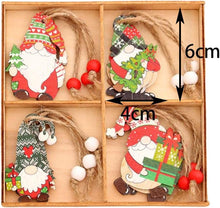 Load image into Gallery viewer, Cute Santa Wooden Xmas Tree Hanging
