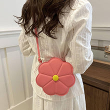 Load image into Gallery viewer, Faux Leather Flower Sling Bag
