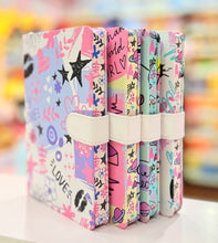 Load image into Gallery viewer, Love Doodle Magnetic Lock Notebook
