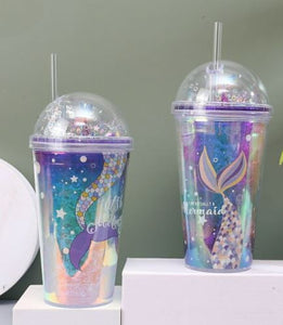 Mermaid Fin Sipper Glass