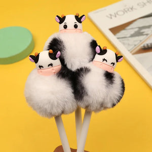 Cow Pom Pom Pen