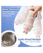 Load image into Gallery viewer, Bunny Kids Insulated Water Bottel (Hot &amp; Cold 10-12hrs)
