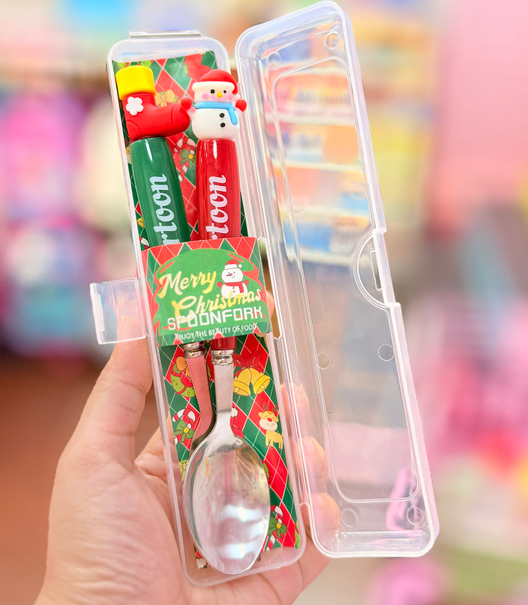 Snowman & Stocking Cutlery Set