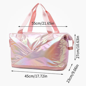 Holographic Expandable Travel Shoulder Bag