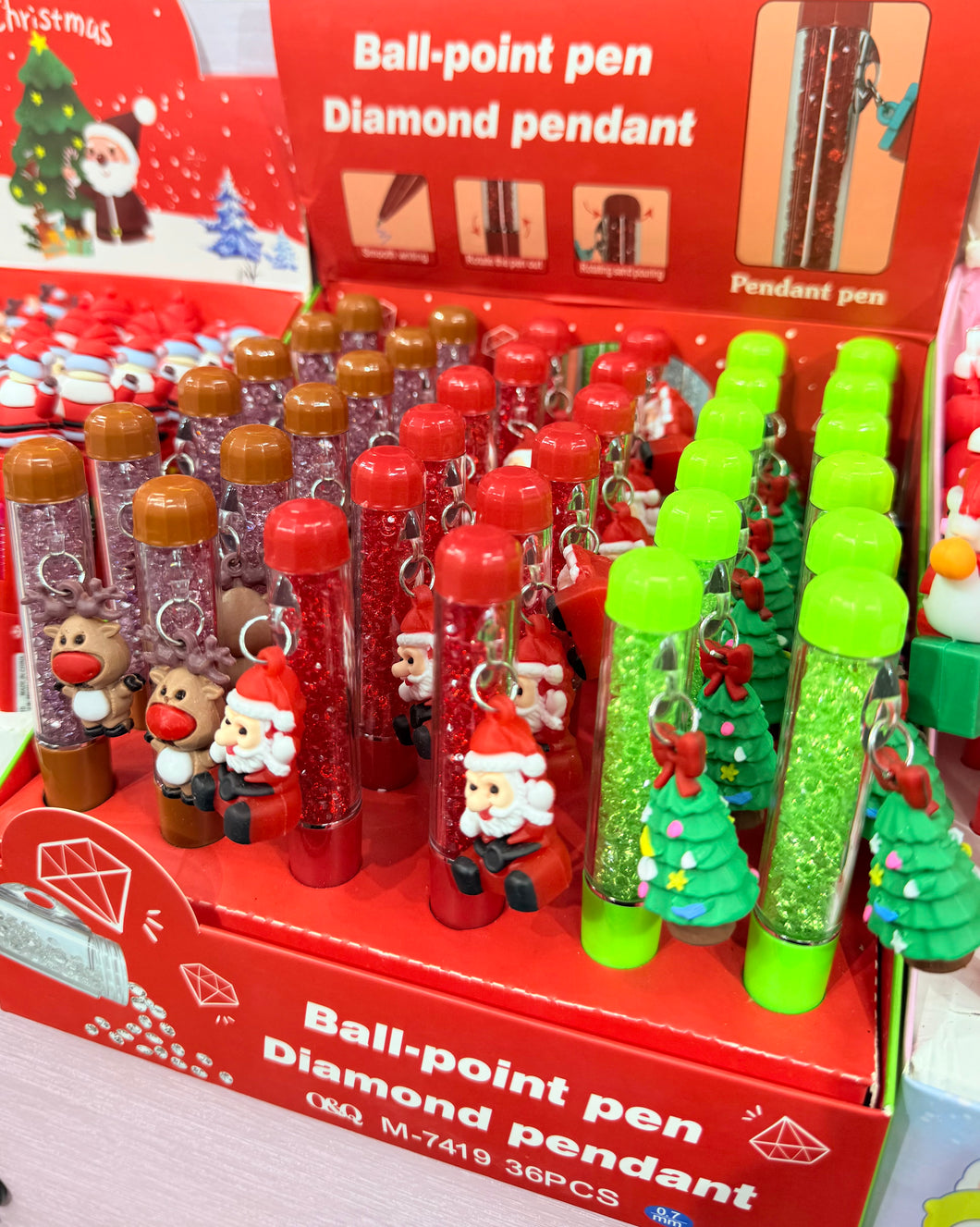 Xmas Crystal Charm Pen