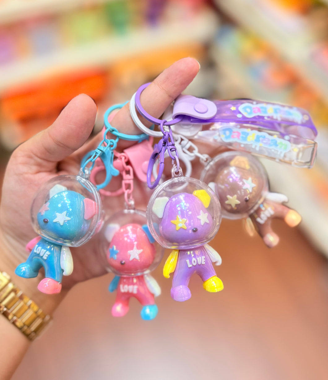 Kawaii Teddy Dome Head Keychain