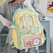 Load image into Gallery viewer, Criss Cross Pastel Korean Backpack
