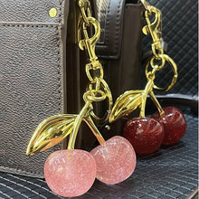 Load image into Gallery viewer, Big Crystal Cherry Bag Charm
