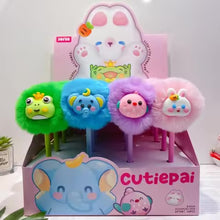Load image into Gallery viewer, Kawaii Animal Pom Pom Black Gel Pen
