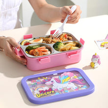 Load image into Gallery viewer, Cartoon Animal Insulated 3 Compartment SS 316 Lunch Box
