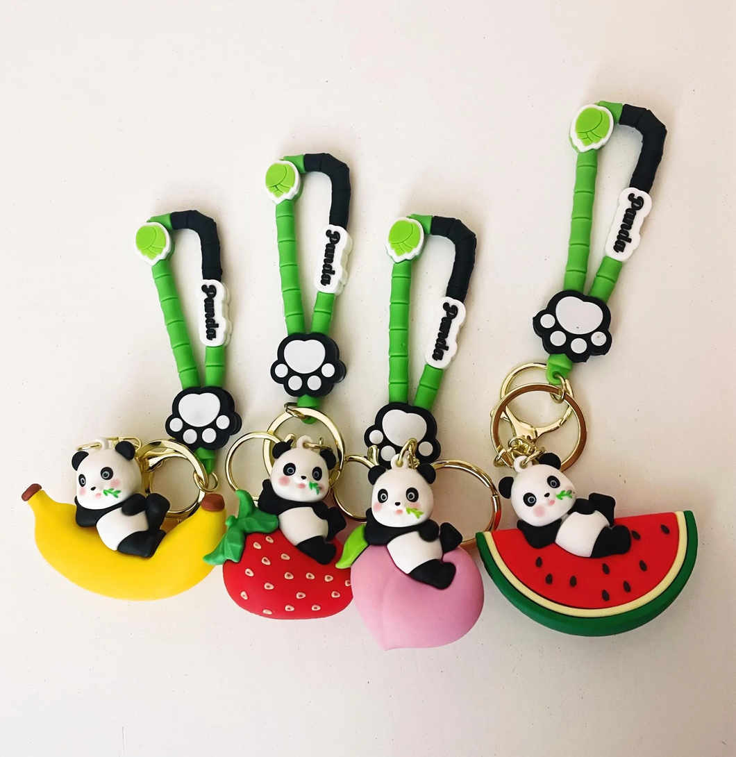 Panda Fruit Keychain