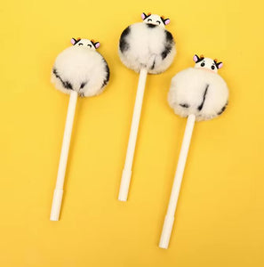 Cow Pom Pom Pen