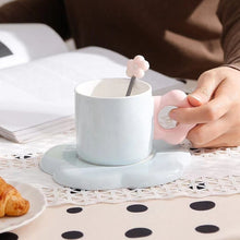 Load image into Gallery viewer, Sakura Flower Coffee Cup with Saucer
