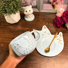 Load image into Gallery viewer, Cat Fish Coffee Cup with Plate

