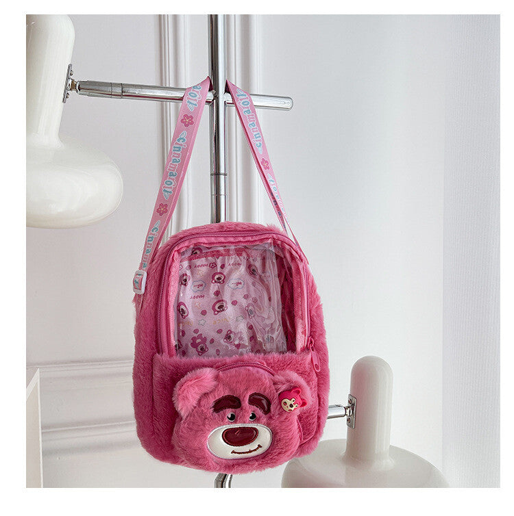 Lotso Transparent Plush Sling Bag