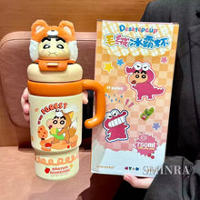 Load image into Gallery viewer, Shinchan Premium Plush Head Insulated SS Tumbler 900ml
