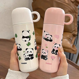 Panda Hot & Cold Insulated Bottle with Cup