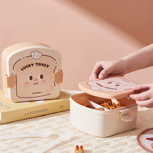 Load image into Gallery viewer, Lucky Toast Lunch Box with Cutlery
