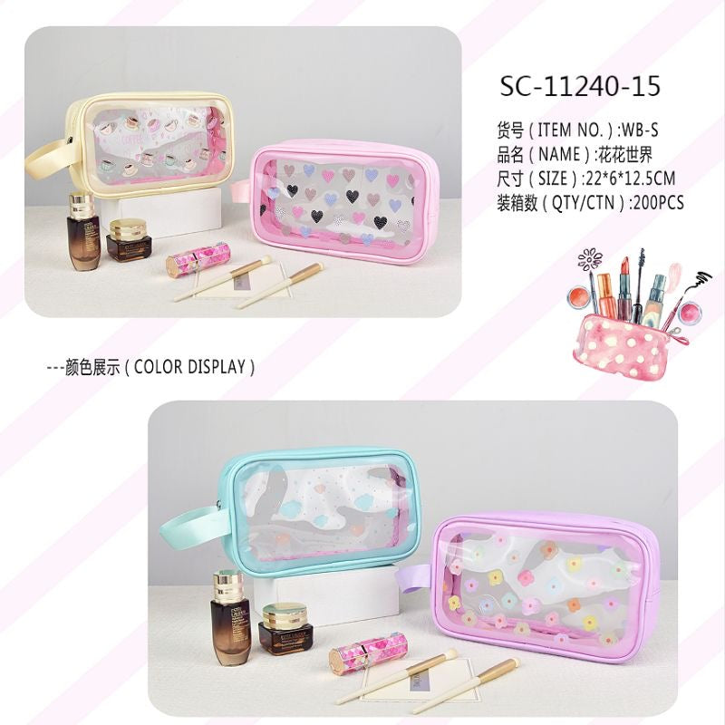 Transparent Kawaii Utility Pouch