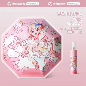 Unicorn Girl Automatic Umbrella