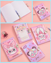 Load image into Gallery viewer, Kawai Animal Lock Notebook
