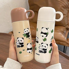 Load image into Gallery viewer, Panda Hot &amp; Cold Insulated Bottle with Cup
