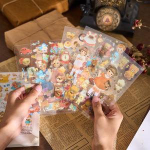 Retro Girl Sticker Sheet (4 Sheets)