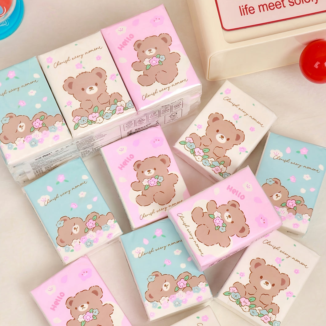 Teddy Pocket Tissue Pack of 9