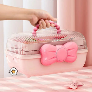 Kawaii Bow Storage Organiser | Large Capacity | 3 Layer