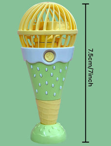Ice Cream Cone Rechargeable Fan