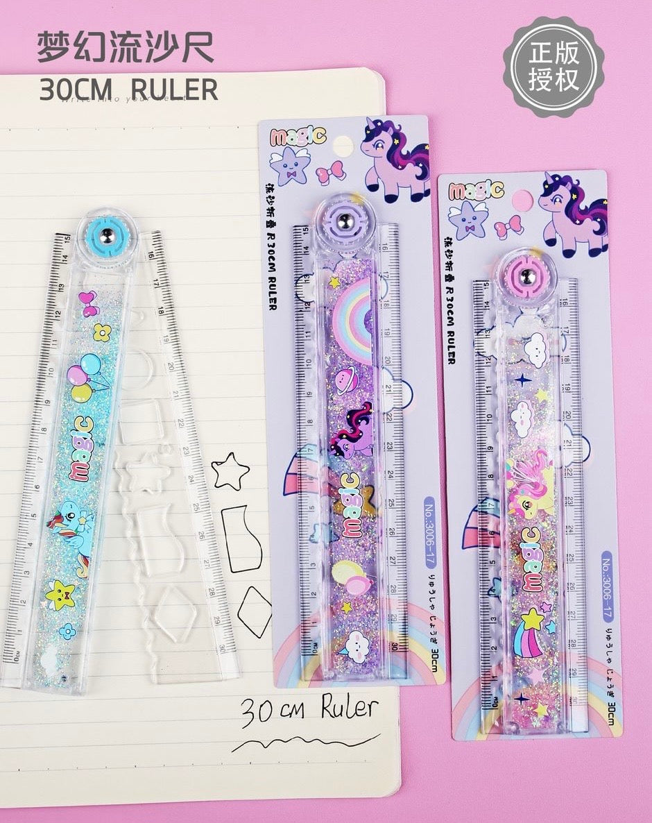 Unicorn Glitter Ruler