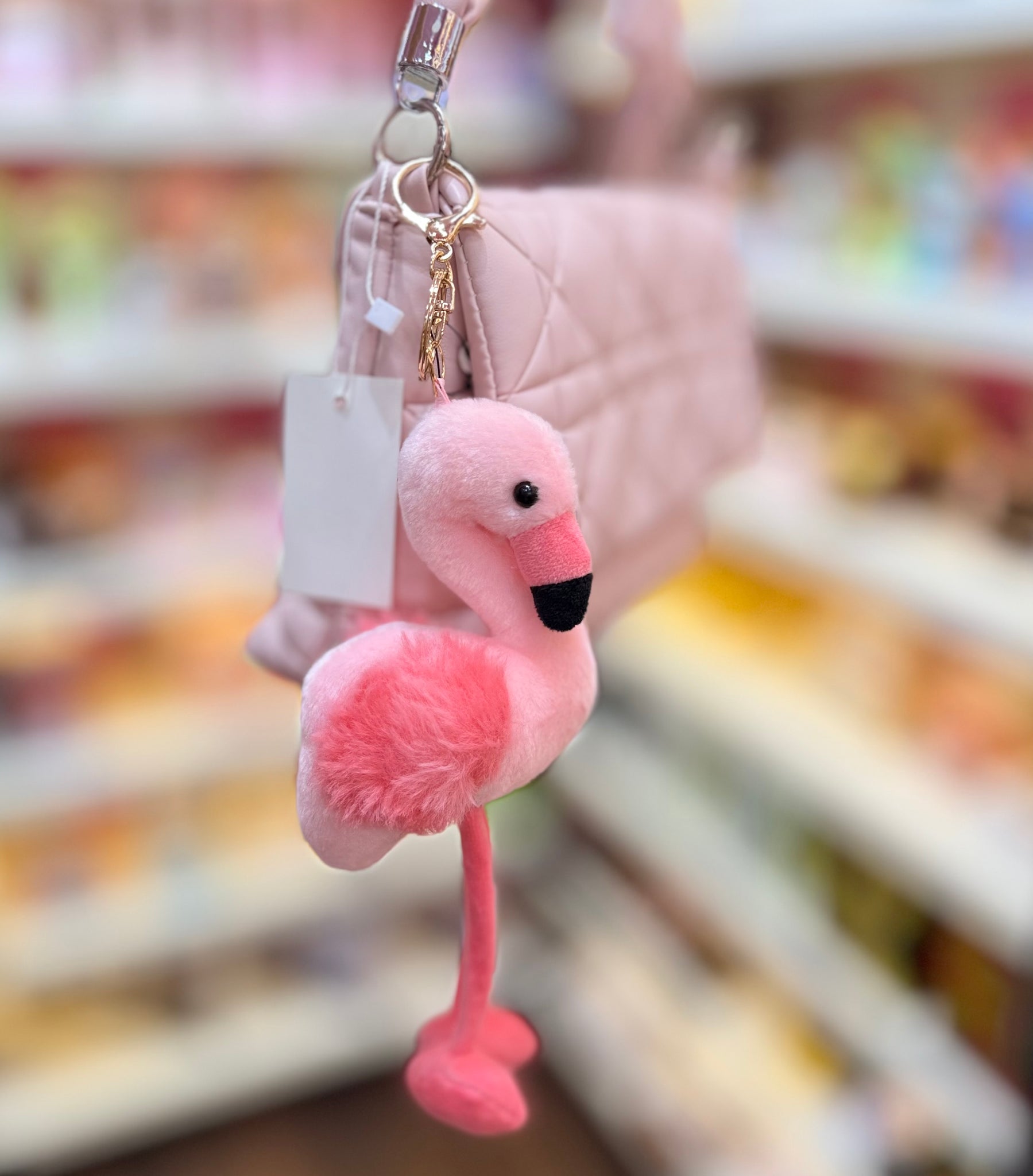 Purse Charm Fluffy Flamingo Keyring Pink Flamingo Flamingo Key