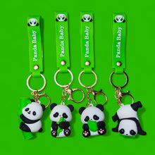 Load image into Gallery viewer, Bamboo Panda Silicone Keychain
