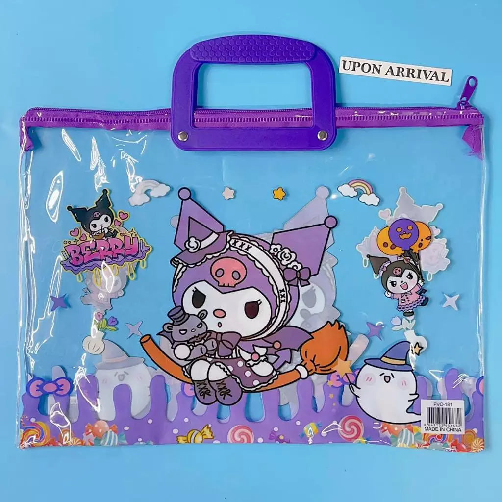 Kuromi PVC Handle Folder