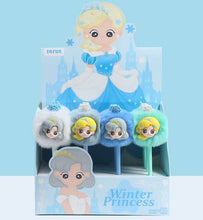 Load image into Gallery viewer, Princess Frozen Pom Pom Black Gel Pen
