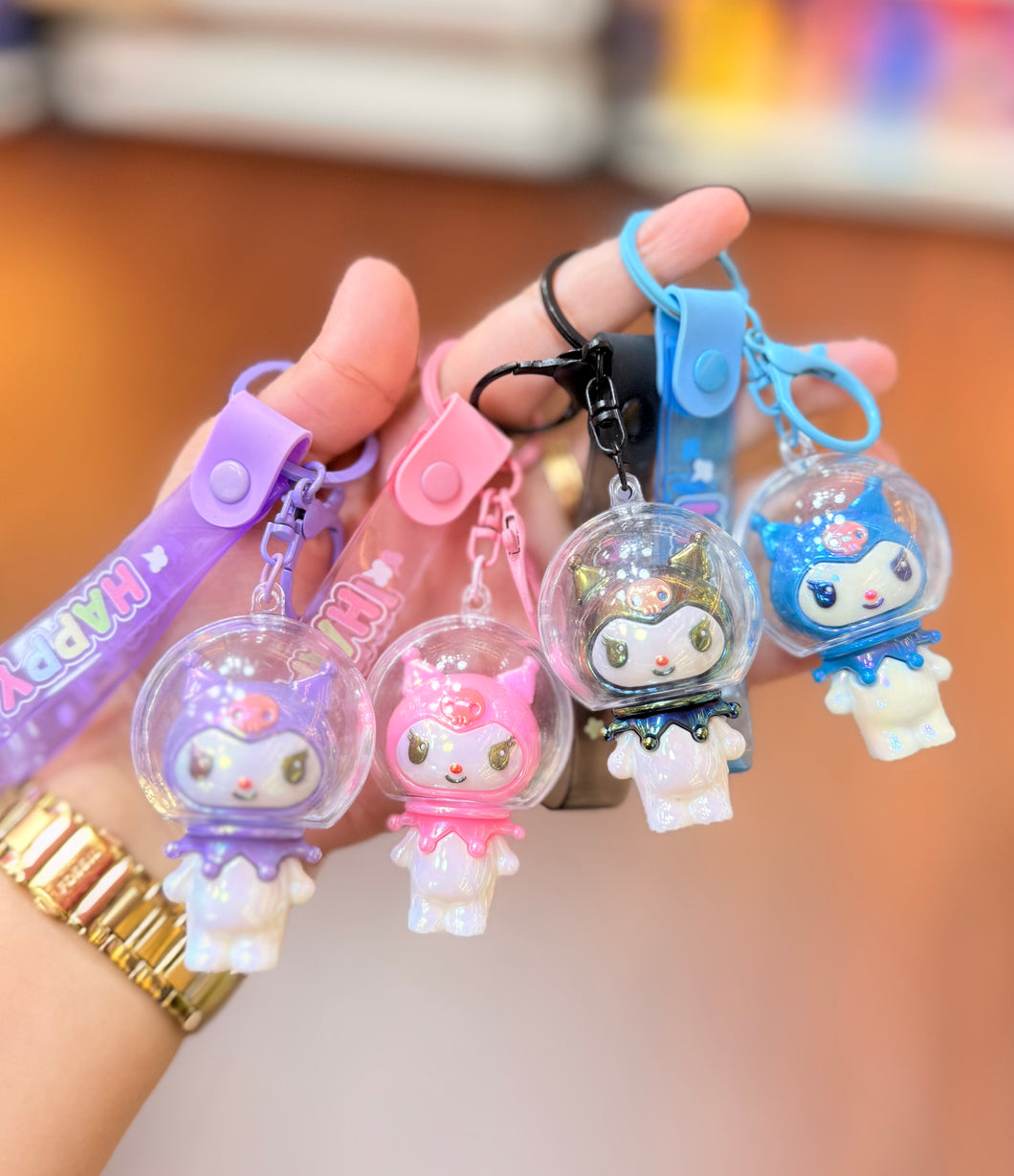 Kuromi Dome Head Keychain