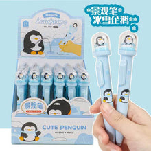 Load image into Gallery viewer, Penguin Crystal Blue Gel Pen
