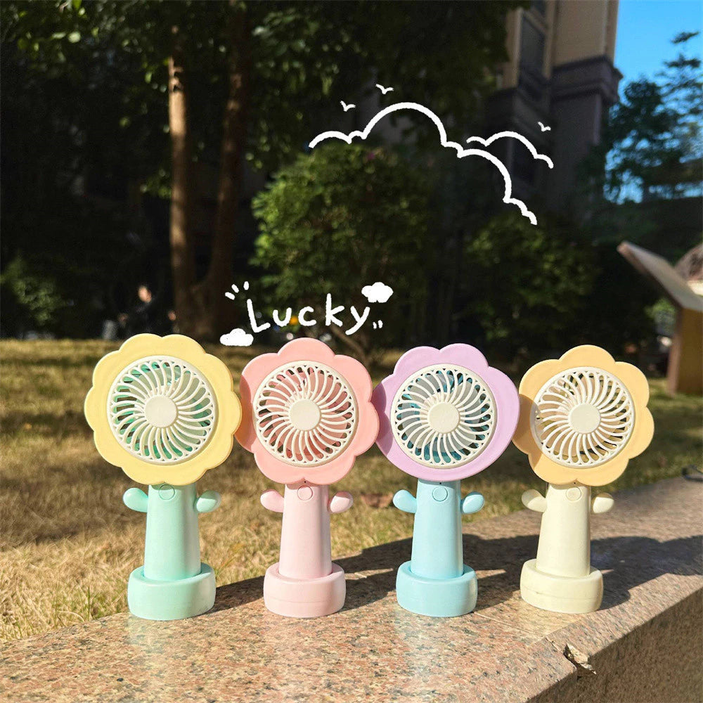 Sunny Flower Rechargeable Fan with Stand