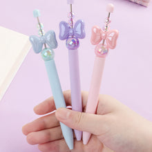 Load image into Gallery viewer, Crystal Bow Blue Gel Pen
