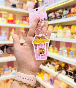 Popcorn Pink Tub Bag Charm