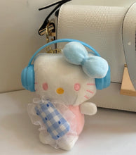 Load image into Gallery viewer, Headphone Hello Kitty Plush Keychain
