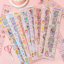 Load image into Gallery viewer, Kawaii Girl Sticker Strips
