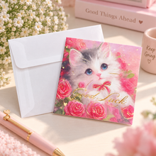Load image into Gallery viewer, Bunny &amp; Cat Premium Greeting Card
