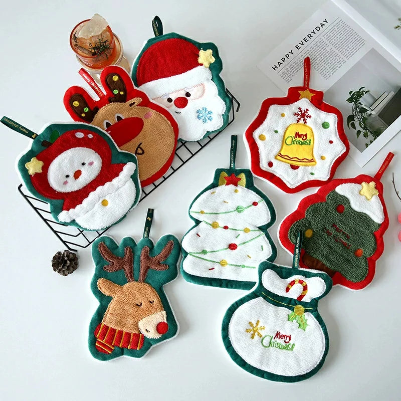 Christmas Theme Microfibre Hand Towel