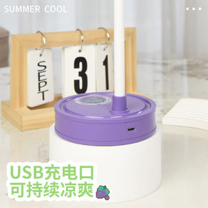 Fruit Rechargeable Touch 3 Speed Fan + Light